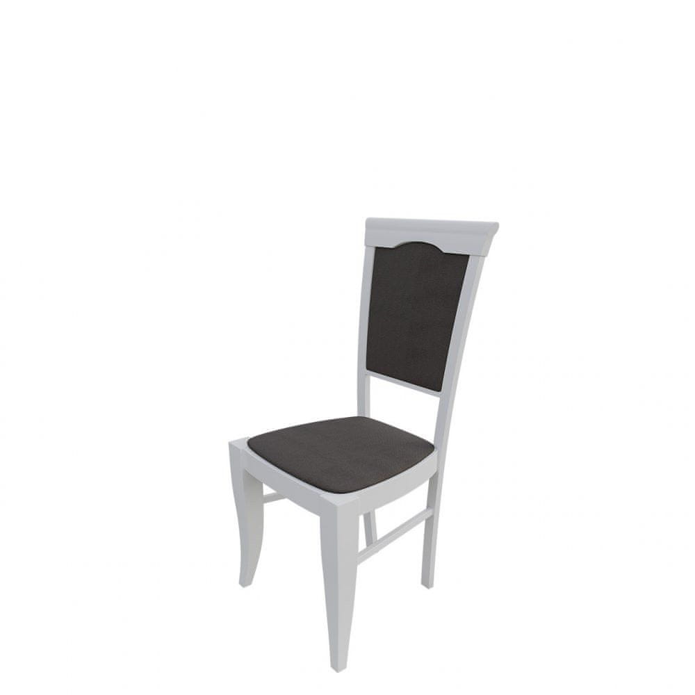 Veneti Čalúnená jedálenská stolička MOVILE 1 - biela / tmavá hnedá 2